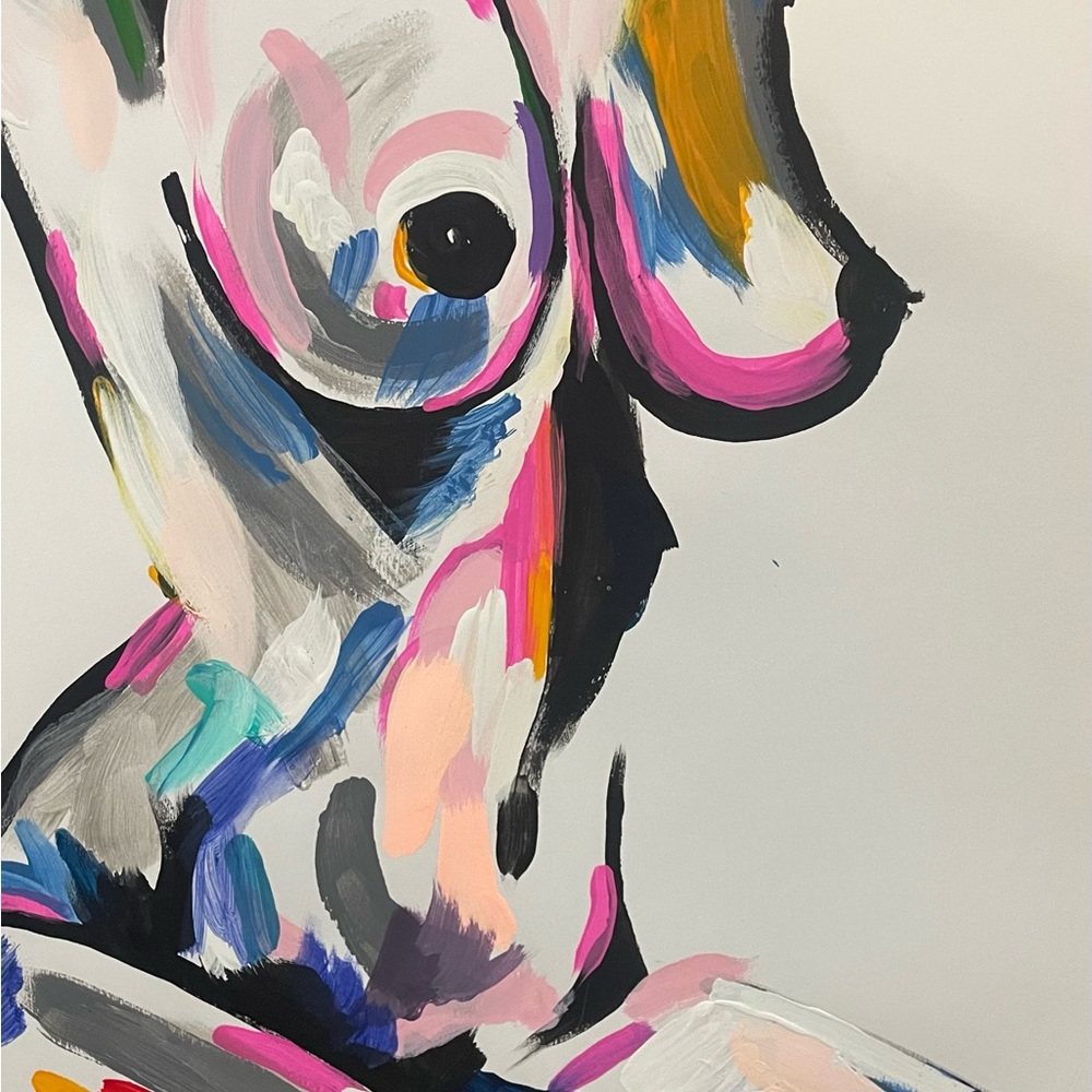 Colorful Abstract female Art Print